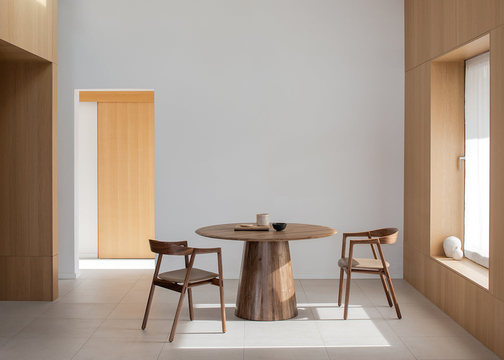 Mushroom Round Dining Table Natural Oiled Oak