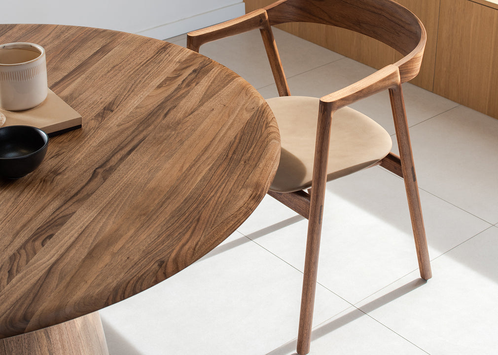 Mushroom Round Dining Table Natural Oiled Oak