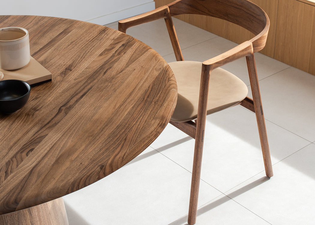 Mushroom Round Dining Table Natural Oiled Oak
