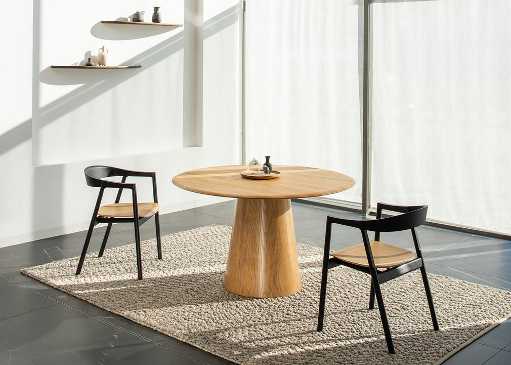 Mushroom Round Dining Table Natural Oiled Oak
