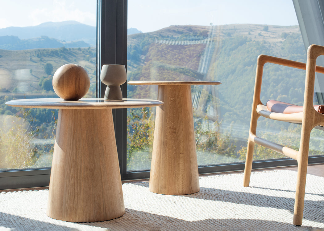 Mushroom Side Table 55cm / Natural Oiled Oak