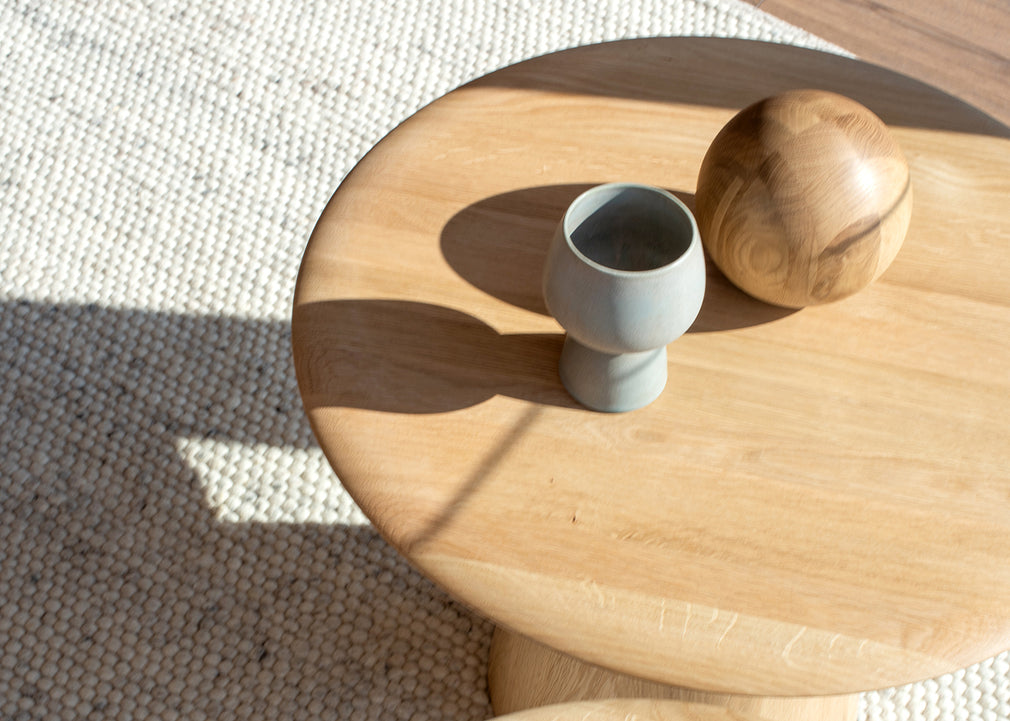 Mushroom Side Table 55cm / Natural Oiled Oak