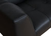 Quadro 4 Seater Sofa Leather Grain Graphite 063 / Stainless Steel