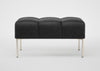 Quadro Ottoman Daino Leather Elephant / Black