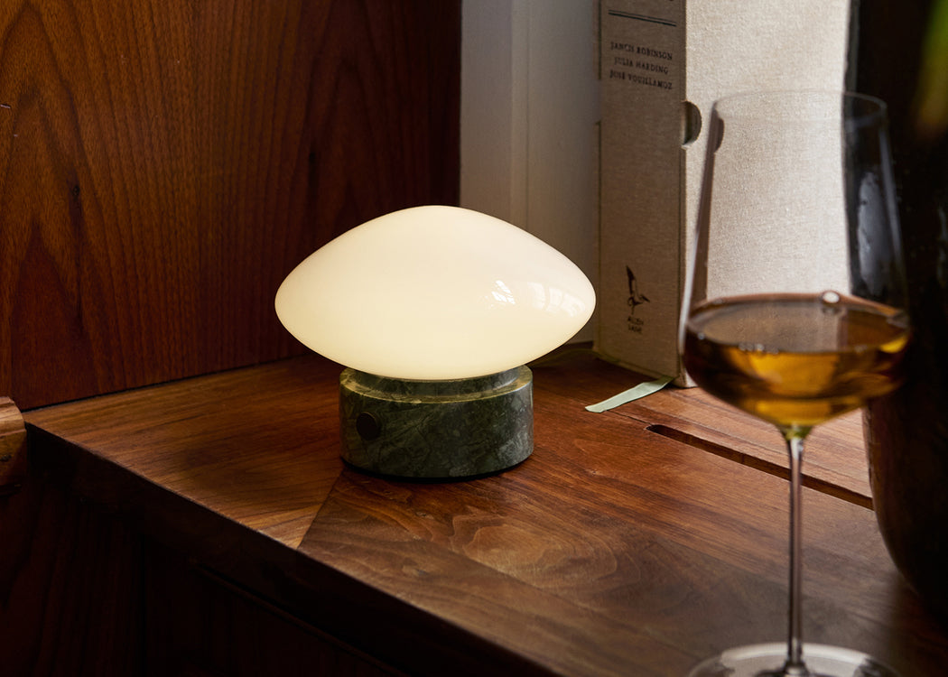 Mist Portable Table Lamp Grigio Caldo Marble