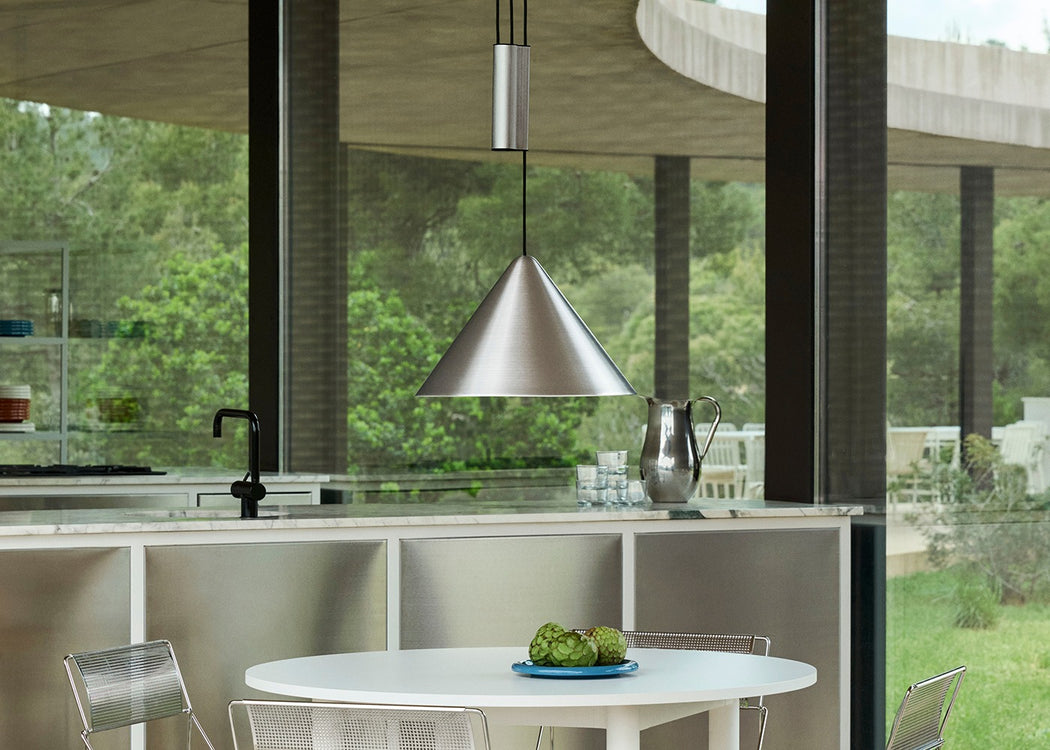 Compass Adjustable Pendant Light Brushed Aluminium