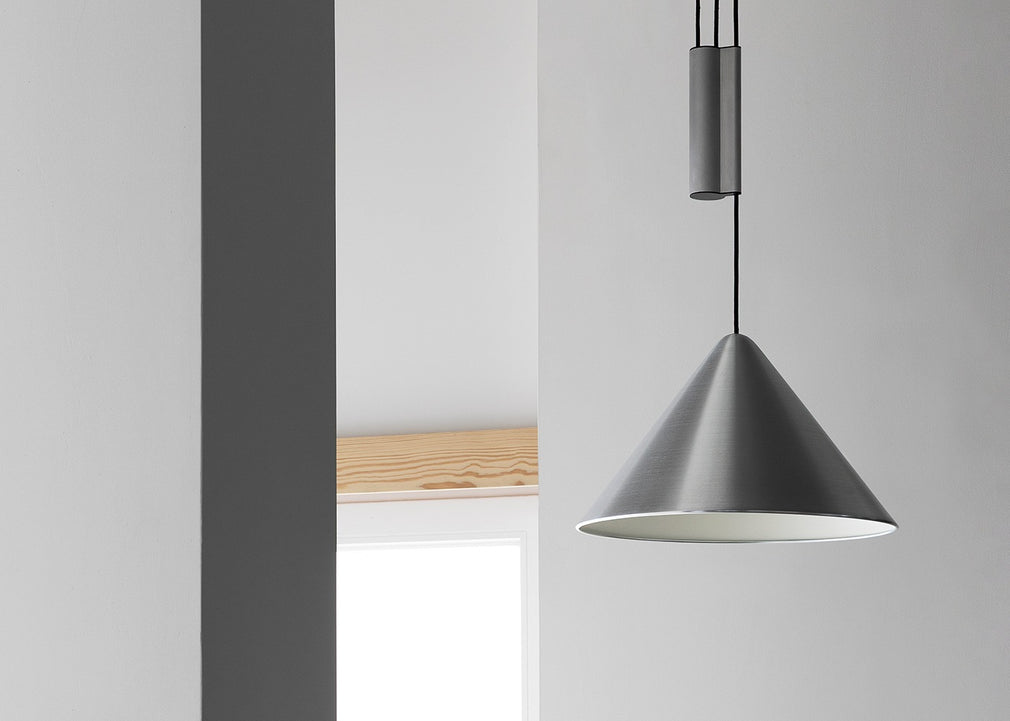 Compass Adjustable Pendant Light Brushed Aluminium