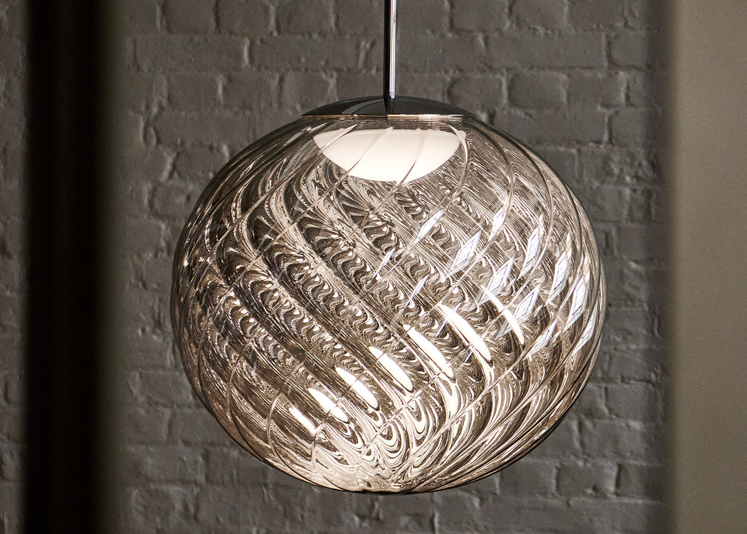 Whirl LED Pendant Light Silver / 30cm