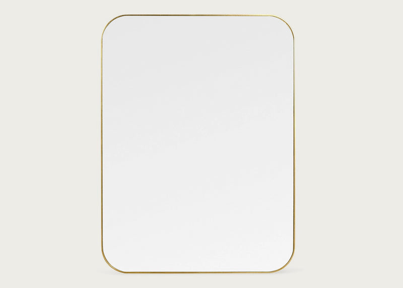 Fine Edge Mirror Rectangle Curved Black / Medium