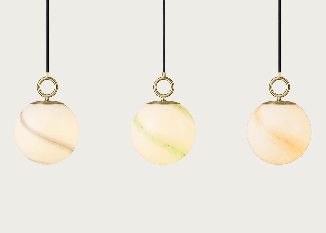 Stockholm Pendant Light 18cm / Marble Grey