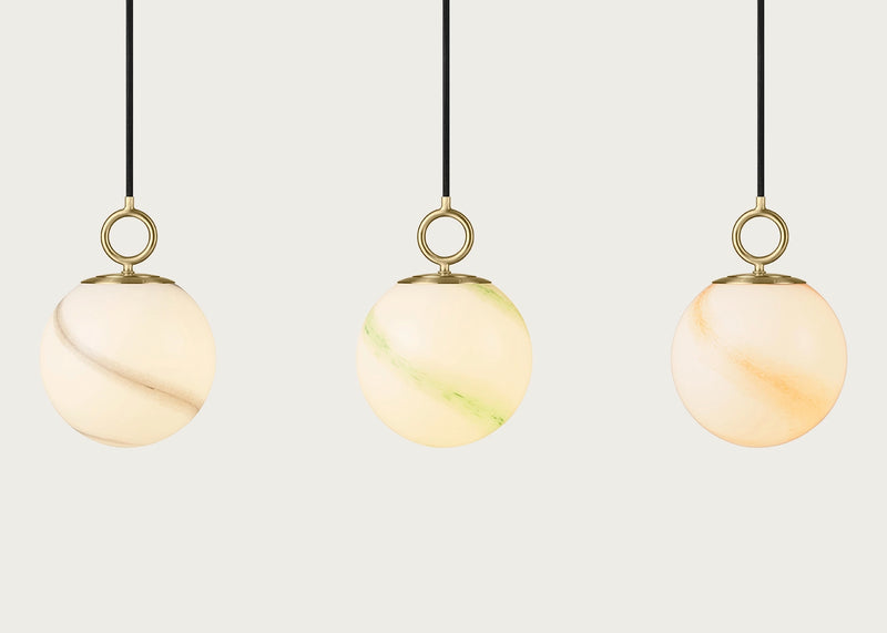 Stockholm Pendant Light 18cm / Marble Grey