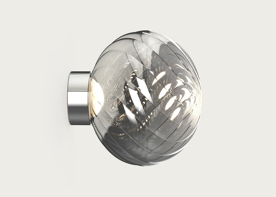 Whirl LED Surface Lamp Silver
