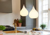 Drops Pendant Light Opal Glass 38cm