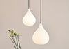 Drops Pendant Light Opal Glass 38cm