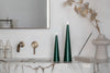 LED Cone Candle Large Pine Green