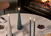 LED Cone Candle Large Pine Green