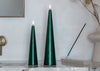 LED Cone Candle Small Pine Green