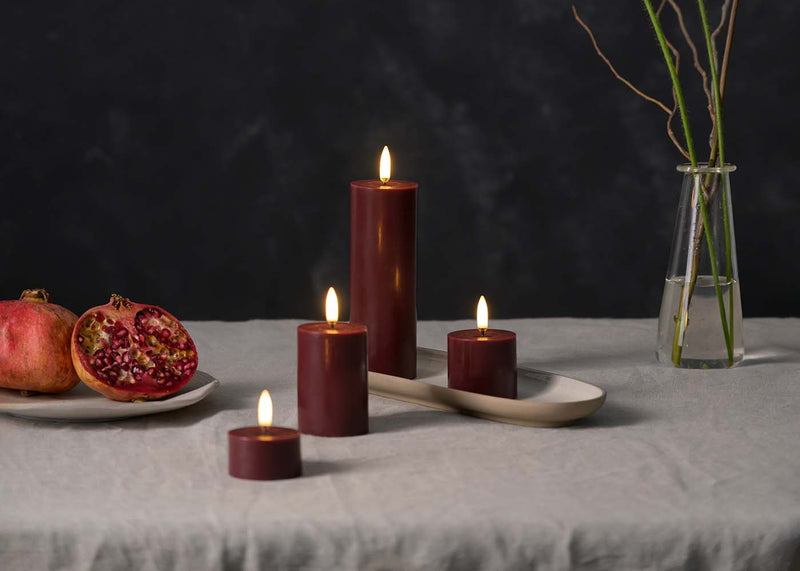 LED Pillar Candles 5.8 x 10.1 cm Pine Green