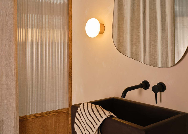 Ellipse LED Wall Light IP44 Black Chrome