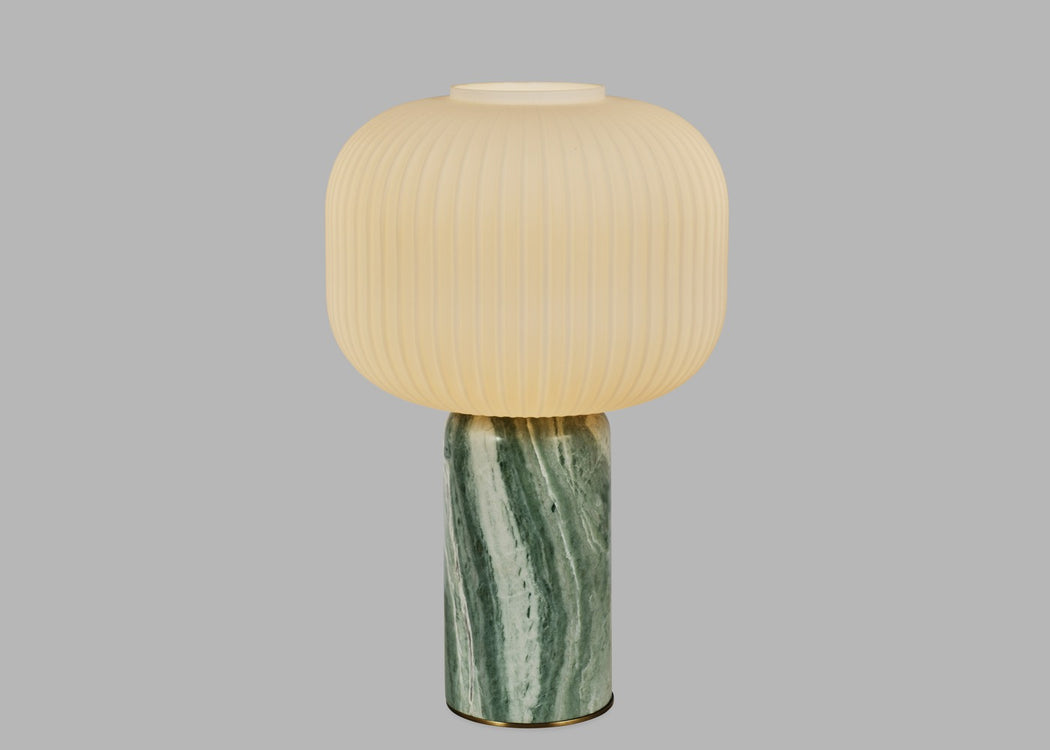 Opal Lantern Table Lamp Cocoa Marble