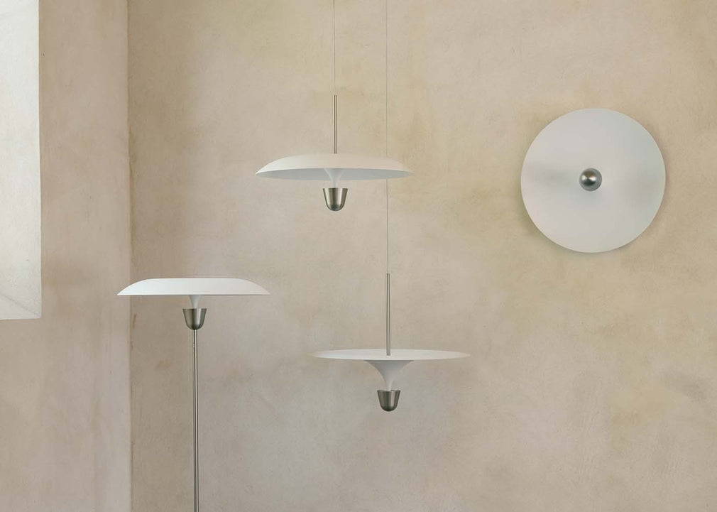Kantarell LED Pendant Light Curved White/Nickel