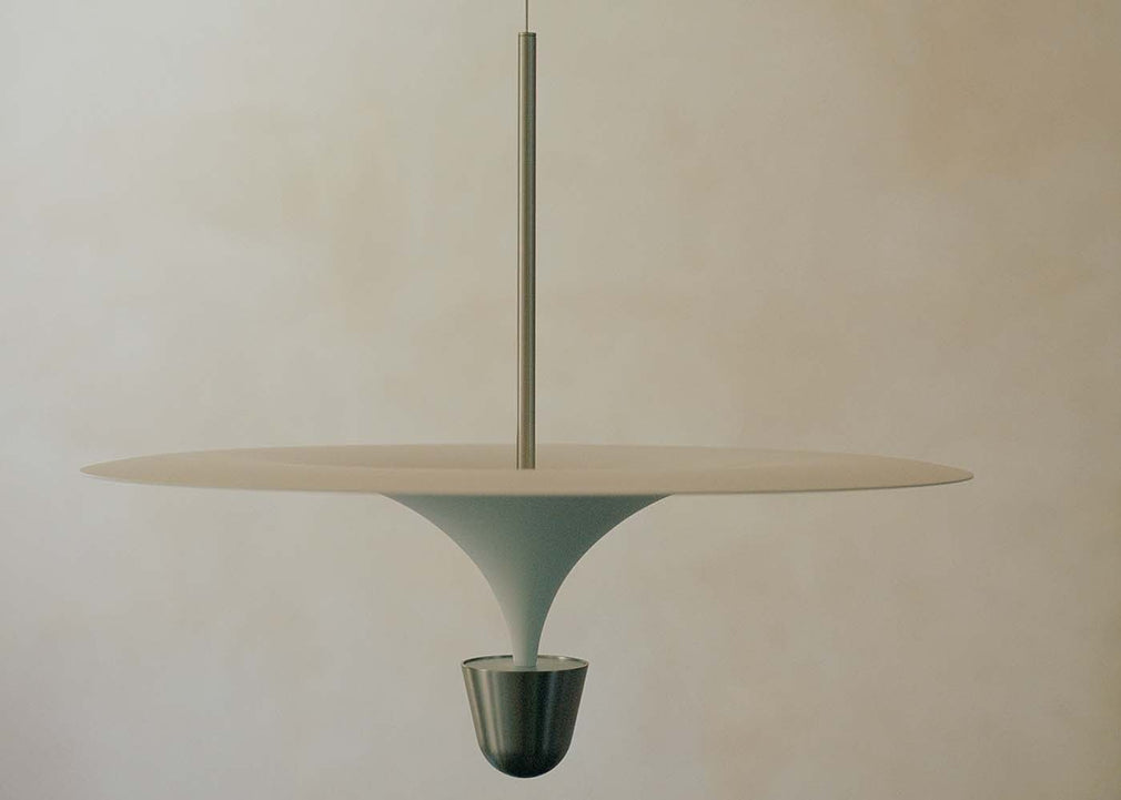 Kantarell LED Pendant Light Disc White/Nickel