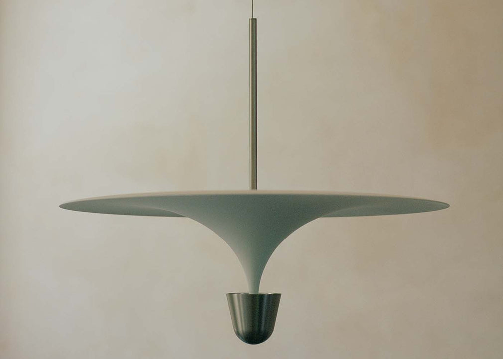 Kantarell LED Pendant Light Disc White/Nickel