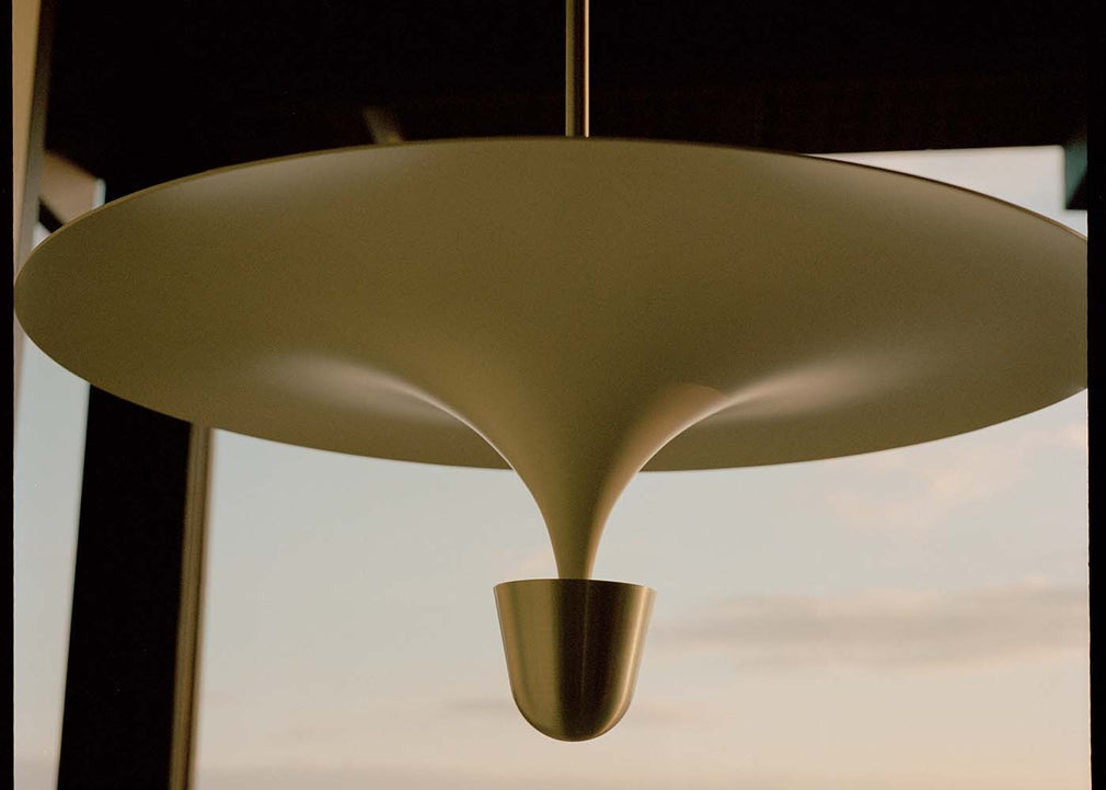 Kantarell LED Pendant Light Disc White/Nickel