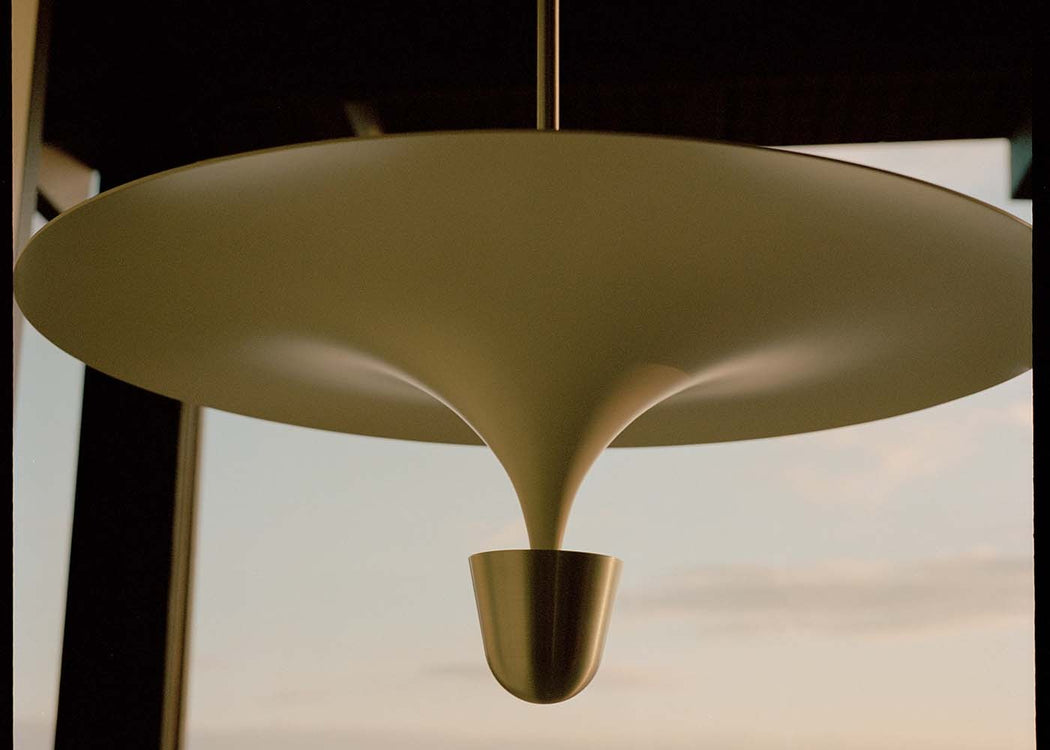 Kantarell LED Pendant Light Disc White/Nickel