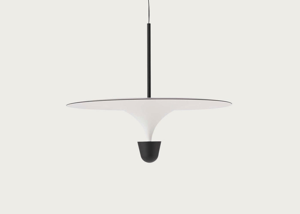 Kantarell LED Pendant Light Disc White/Nickel