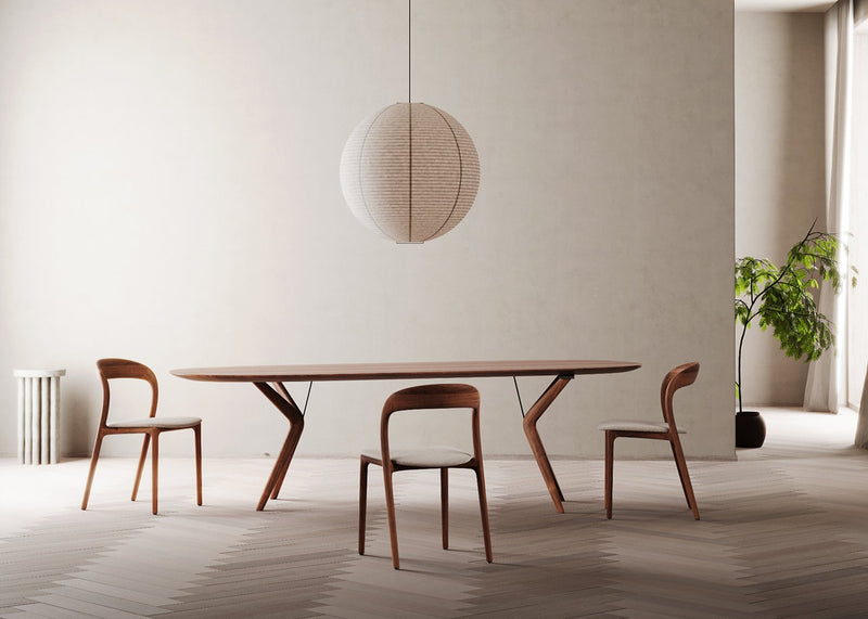 Lakri Oval Table Natural Oiled Walnut