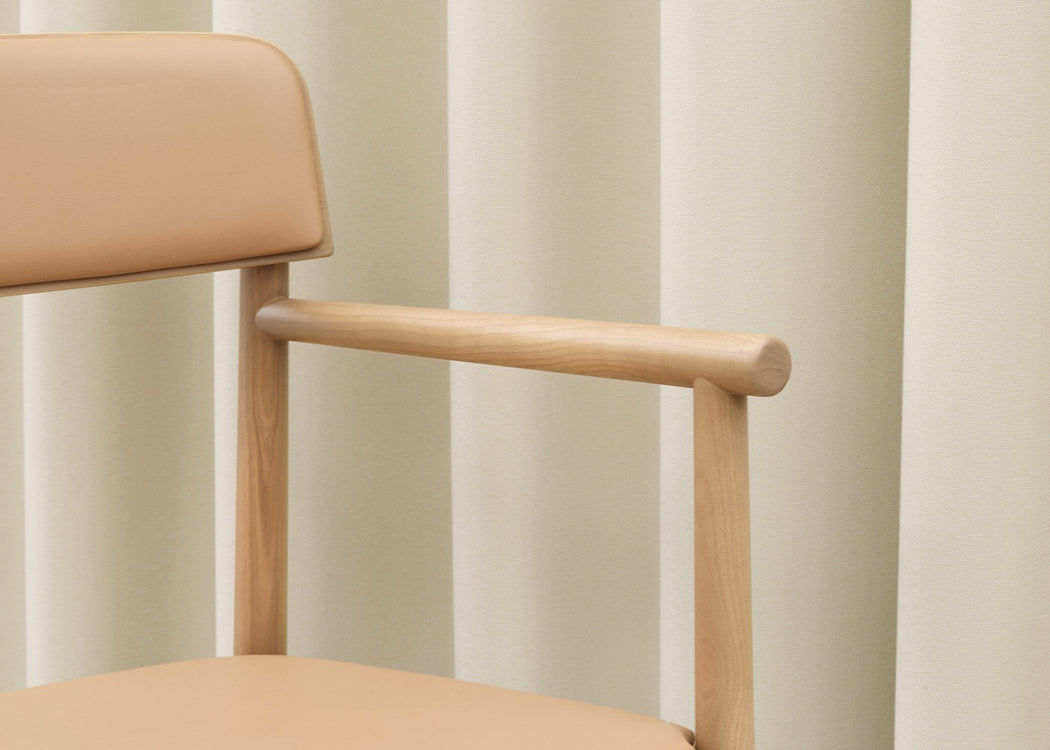 Timb Dining Armchair Tan Ash / Ultra Leather Camel