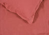 Washed Linen Terracotta Duvet Cover Double