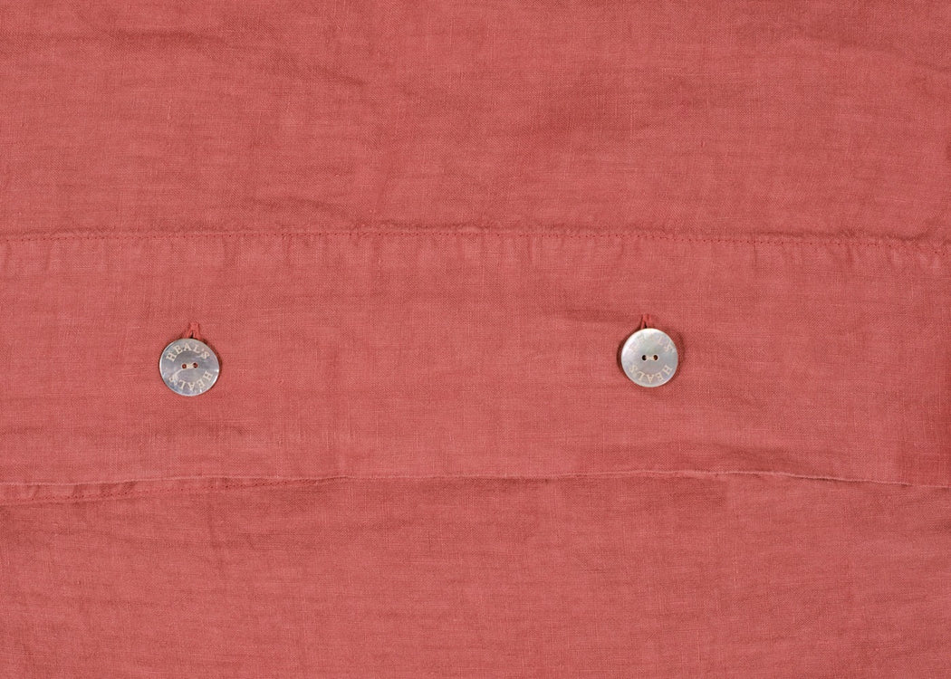 Washed Linen Terracotta Duvet Cover Double