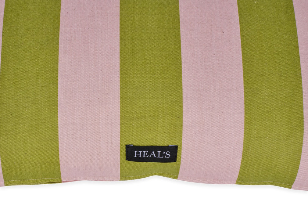 Cabana Stripe Cushion Pink & Green 32cm x 55cm