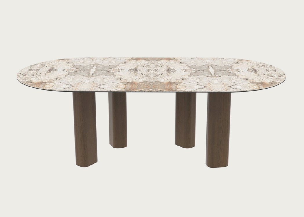 Pillar Dining Table Oval 200 x 110cm / Mountain Glossy