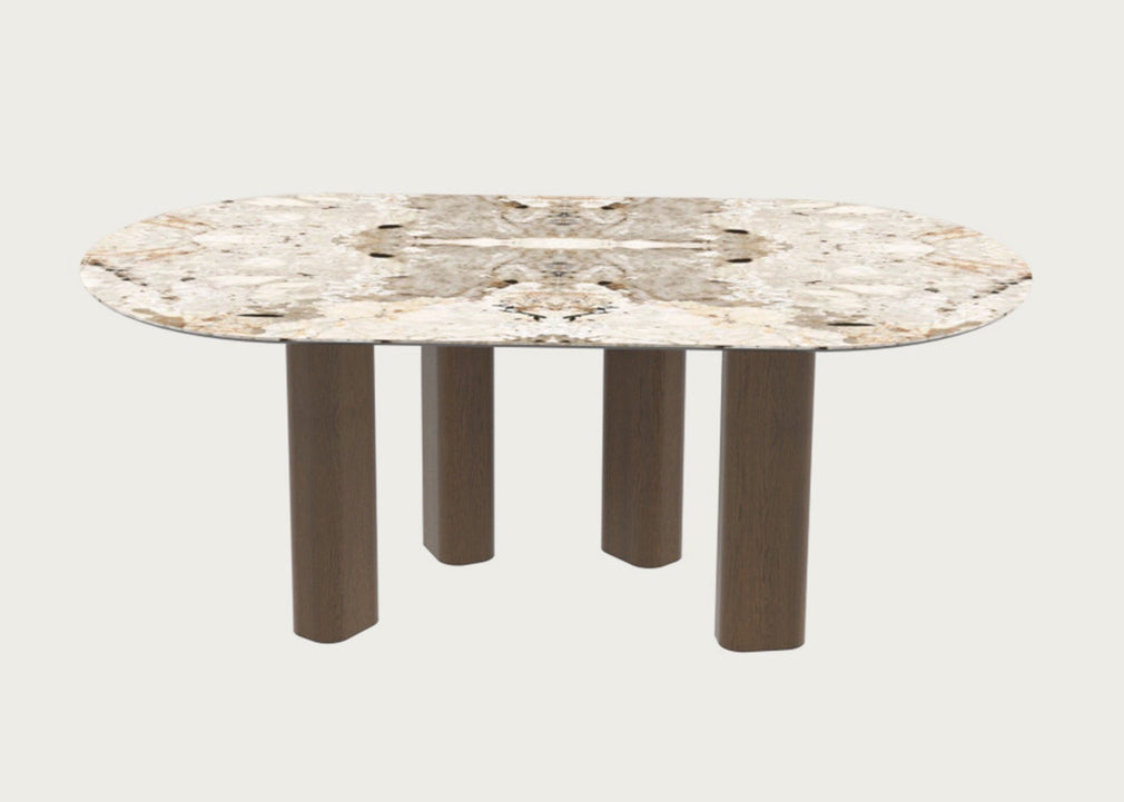 Pillar Dining Table Oval 200 x 110cm / Mountain Glossy