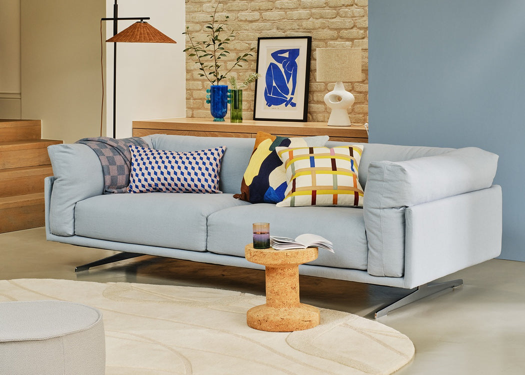 Novara 4 Seater Sofa Boucle Fern / Black