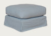 Tailor Loose Cover Rectangular Footstool Capelo Linen-Cotton Bamboo