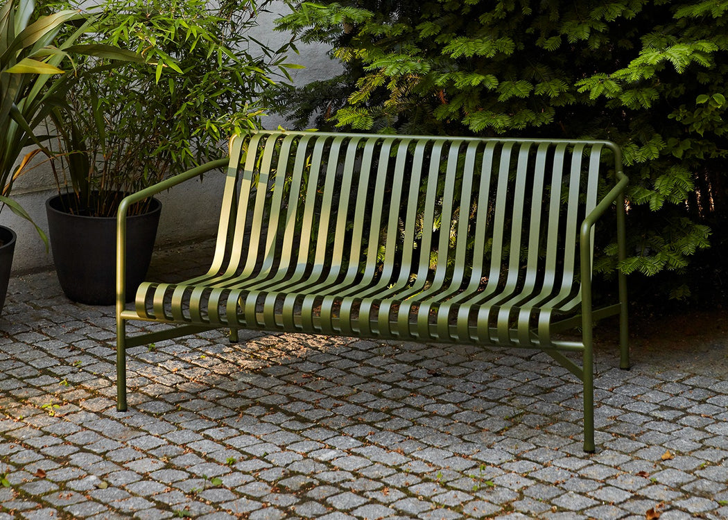 Palissade Dining Bench with Armrest Olive