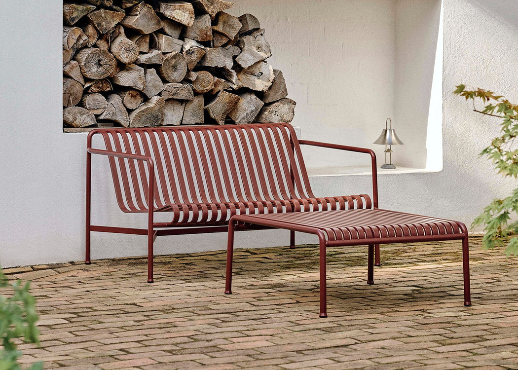 Palissade Dining Bench with Armrest Olive