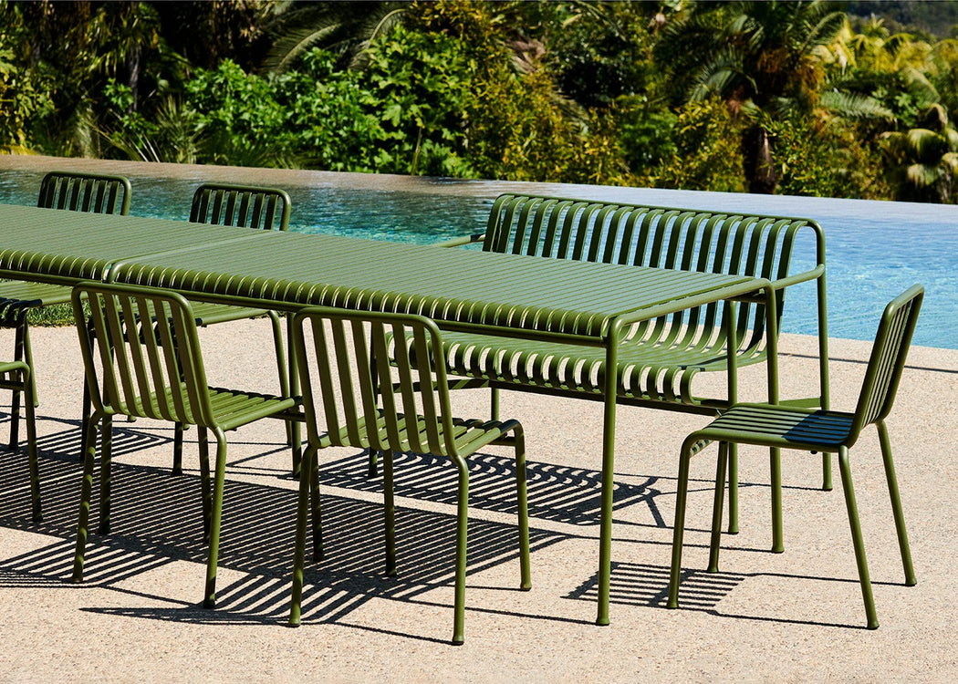 Palissade Dining Bench with Armrest Olive