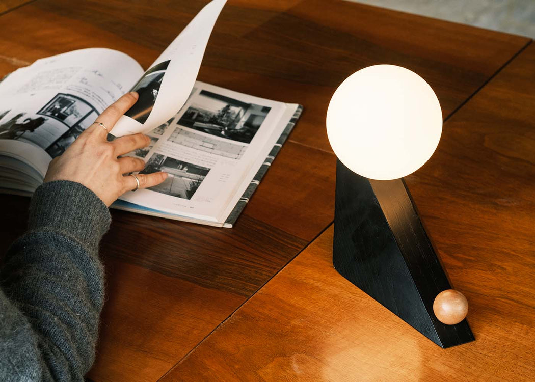 TILT LED Portable Table Lamp Black Ash