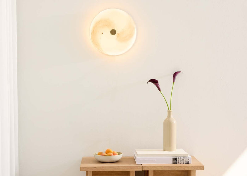 Stockholm LED Wall/Ceiling Surface Light IP44 Marble Brown