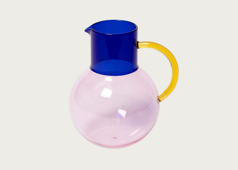 Block Jug Teal & Lilac