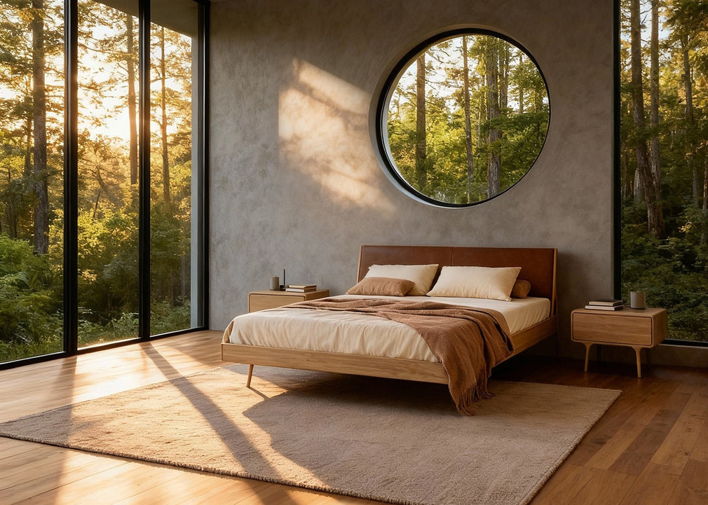 Fawn Bed Dakar Leather Double