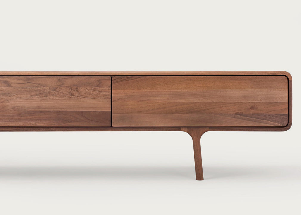 Fawn Lowboard 3 Drawers TV Unit Natural Oiled Walnut