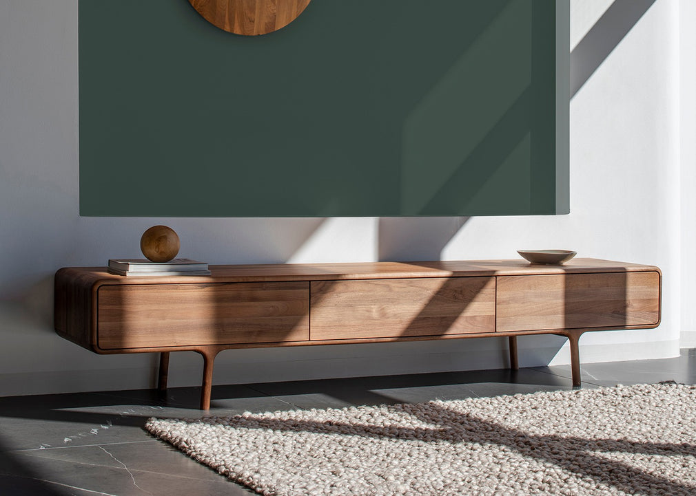 Fawn Lowboard 3 Drawers TV Unit Natural Oiled Walnut