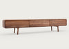 Fawn Lowboard 3 Drawers TV Unit Natural Oiled Walnut