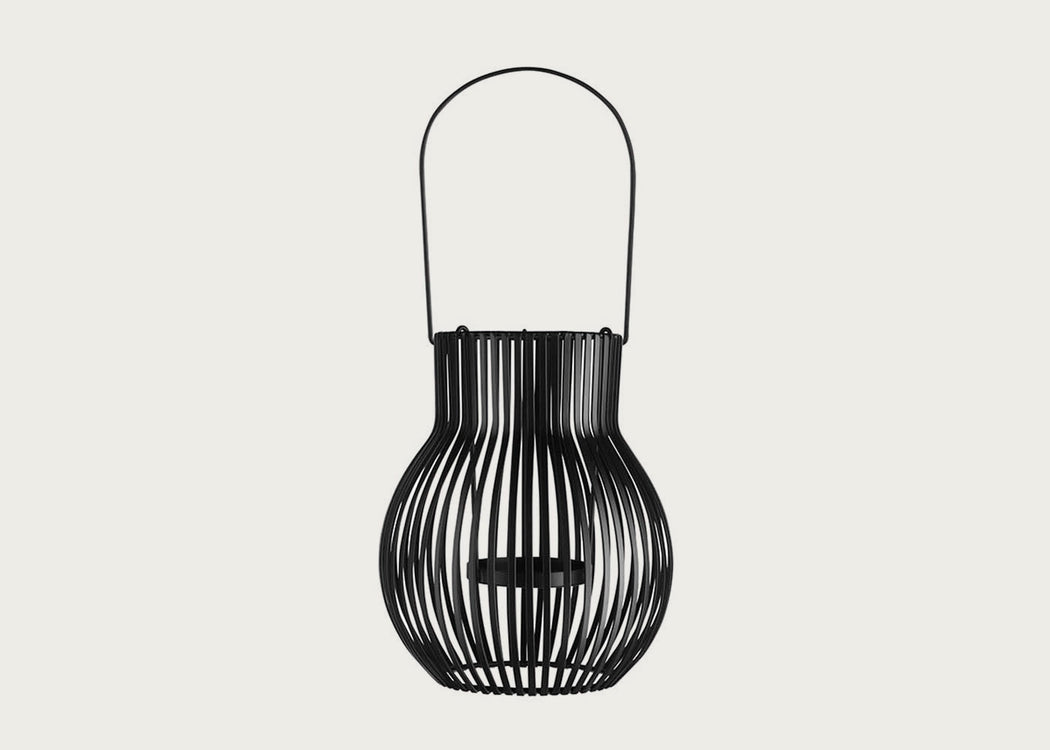 Upside Down Lantern Medium Black